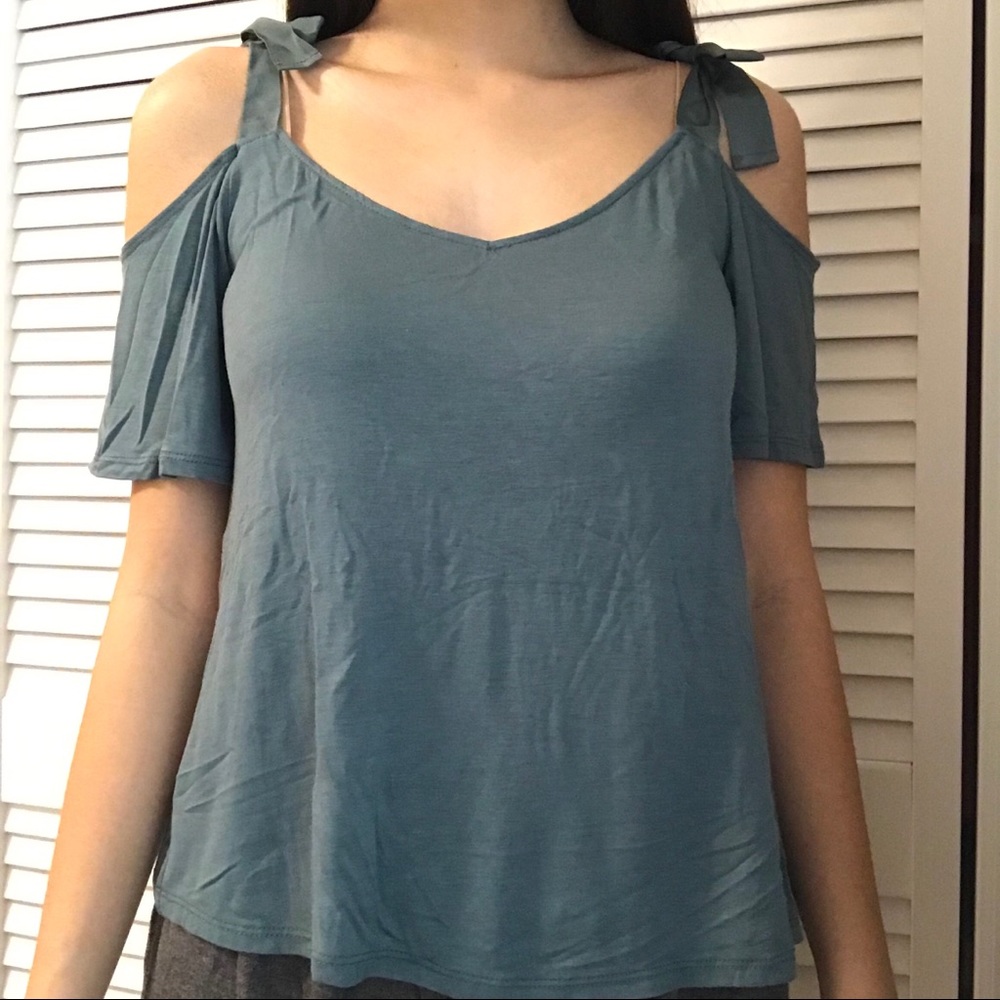 Garage Shoulder Tie Midi Tee - Picture 4 of 7